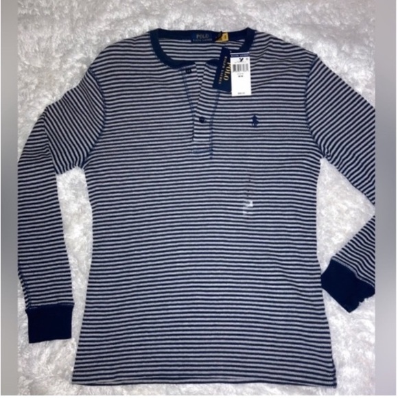 Ralph Lauren Polo Waffle Knit Long sleeve Performance Shirt Mens sz Medium - Picture 9 of 9